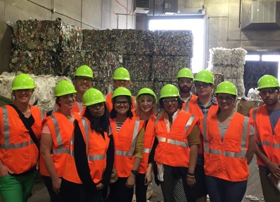 Interns at the waste plant