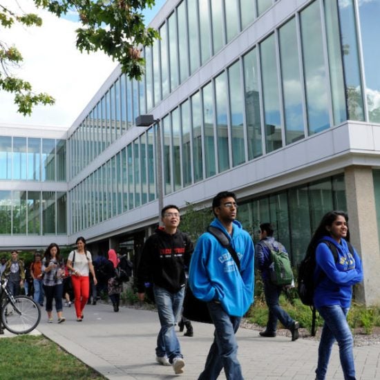 Students Walking on Campus